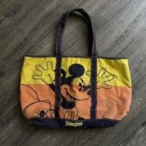 Vintage Canvas Disneyland Disney Mickey Mouse Tote Bag